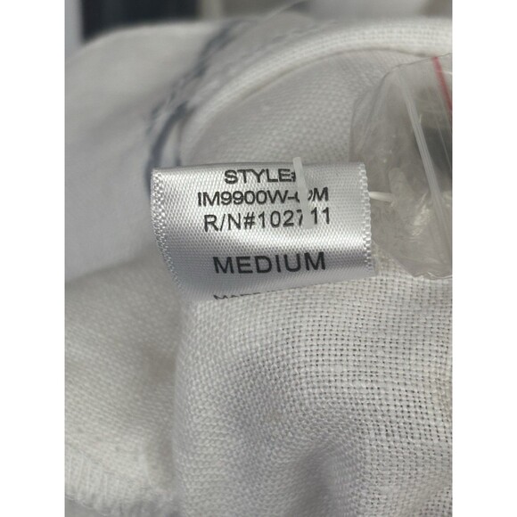 Olivia Moon Women’s 100% Linen White 1-Button Blazer Pockets Sz M - Picture 15 of 15